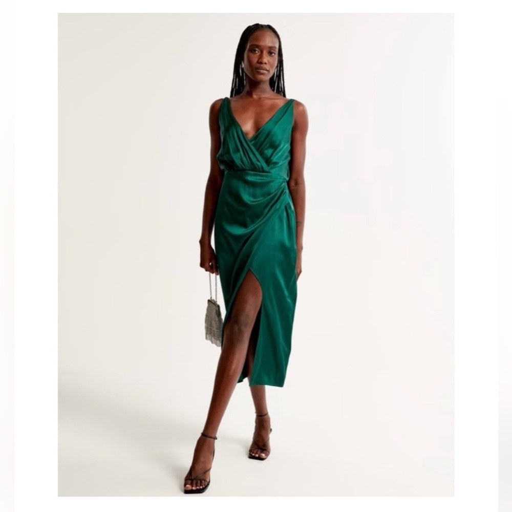 Abercrombie & Fitch Deep Green Midi Dress